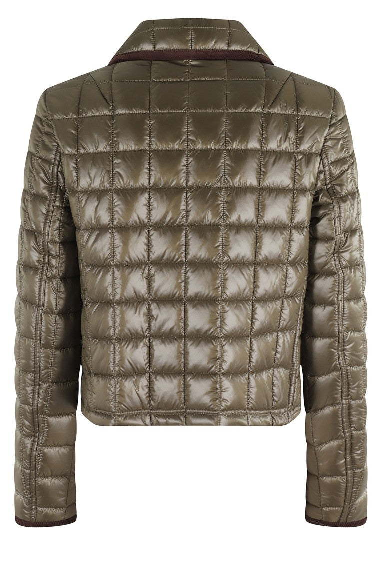Fay Taupe Quilted Down Jacket