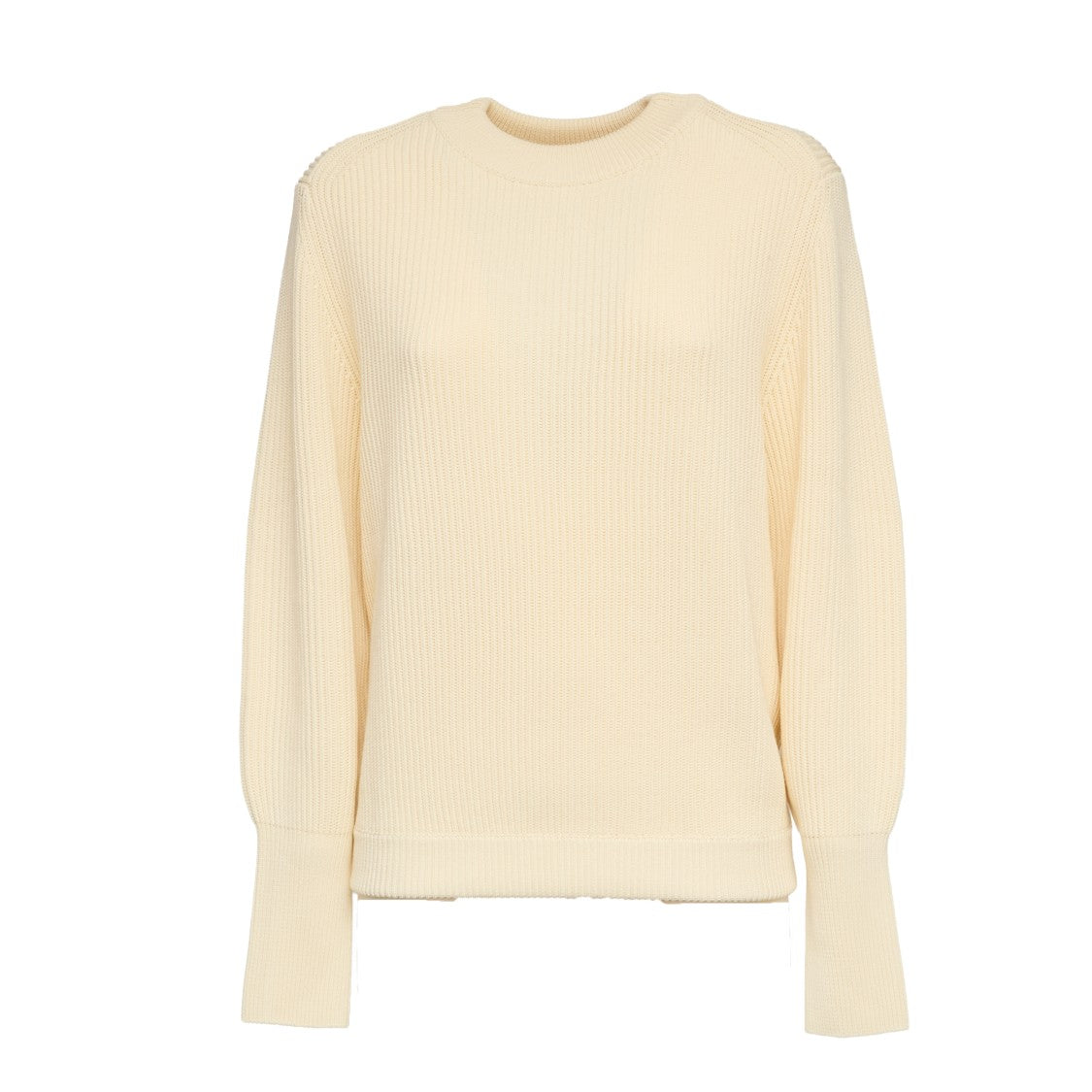 Victoria Beckham Crewneck Ribbed Knit Regular Sweater