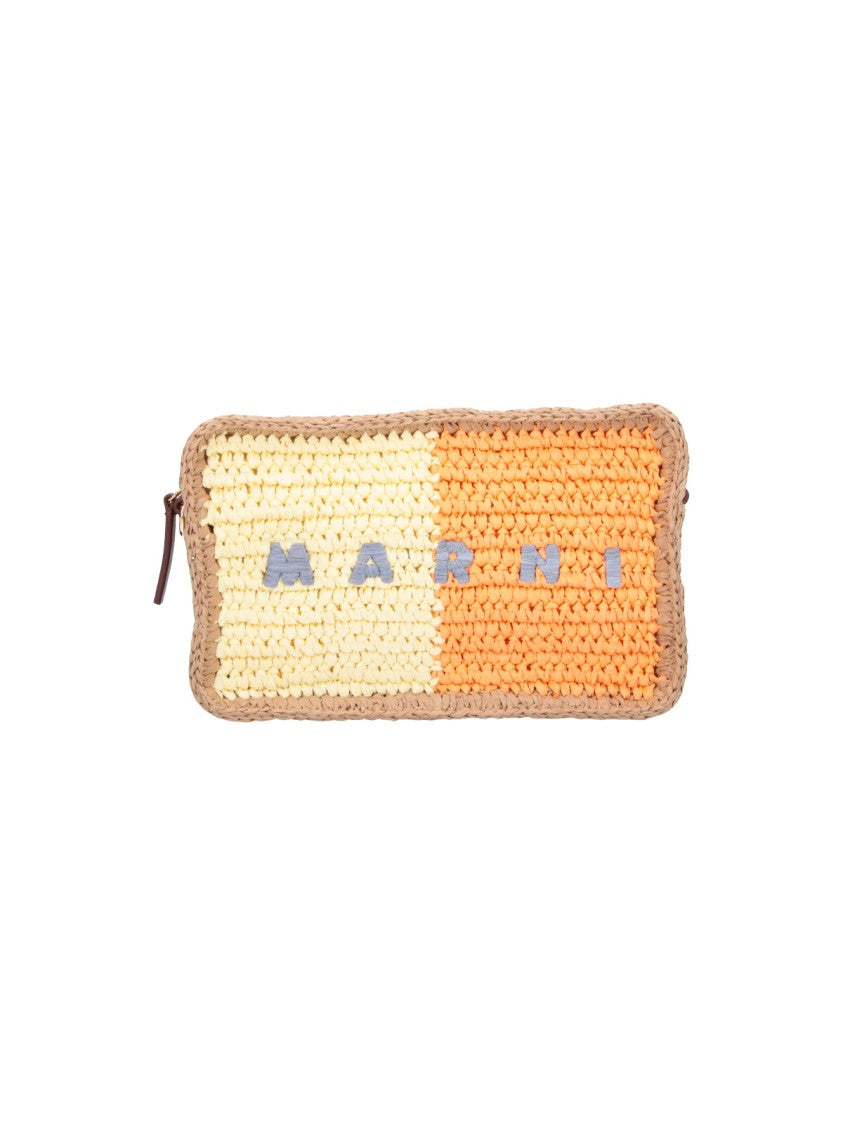 Marni Multicolor Seaside Woven Raffia Bag