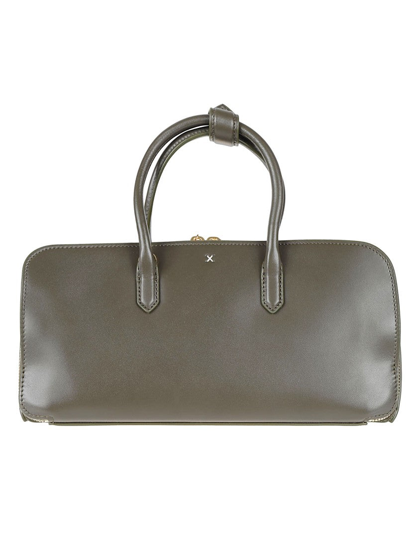 Alaïa Elongated Handbag With Structured Silhouette And Gold-Zip Closure