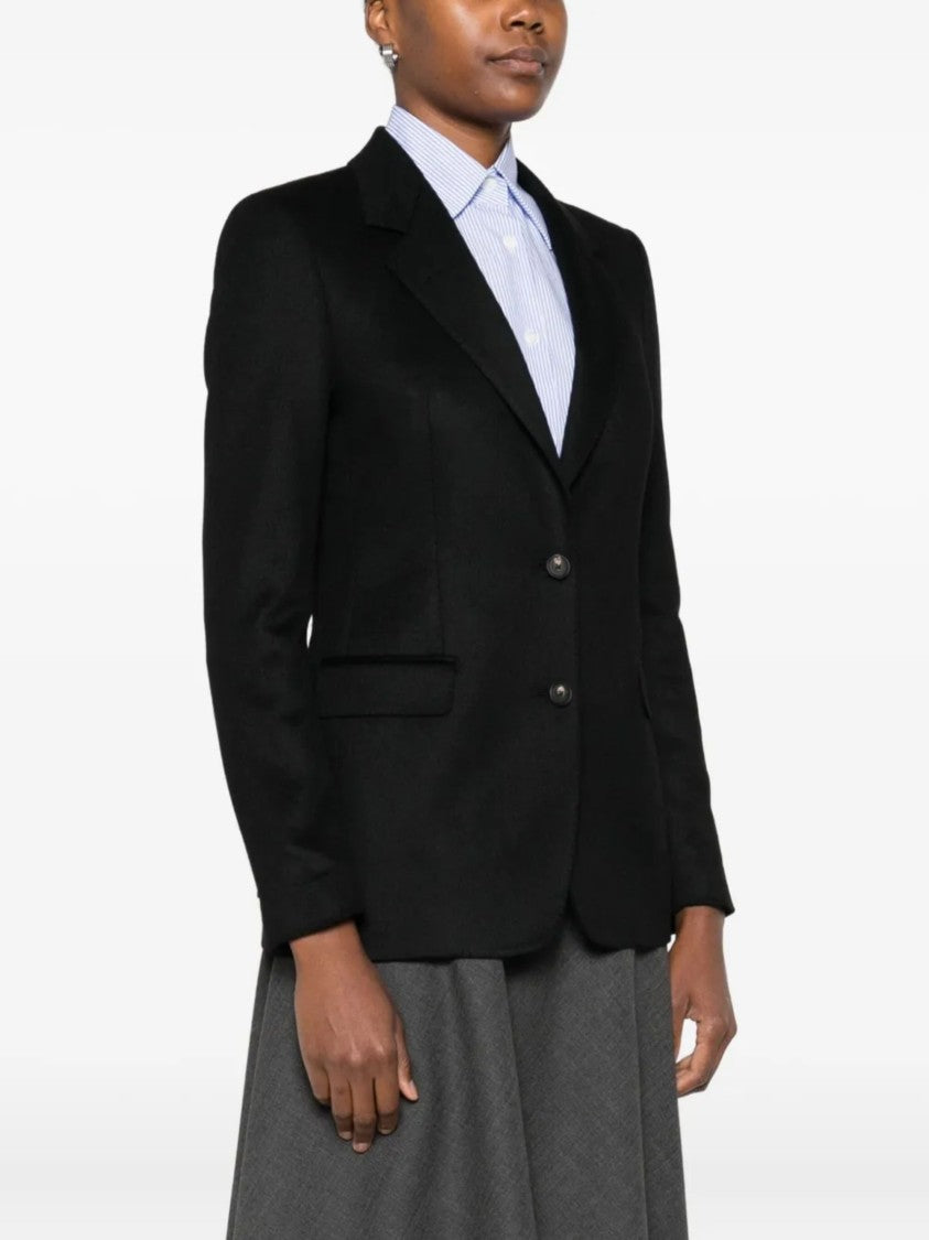 Tagliatore Black Classic Lapels Single Breasted Blazer
