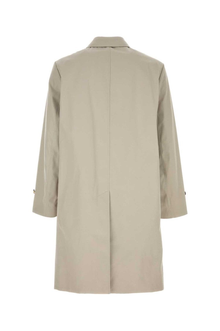 Burberry Dove Grey Polyester Blend Trench Coat