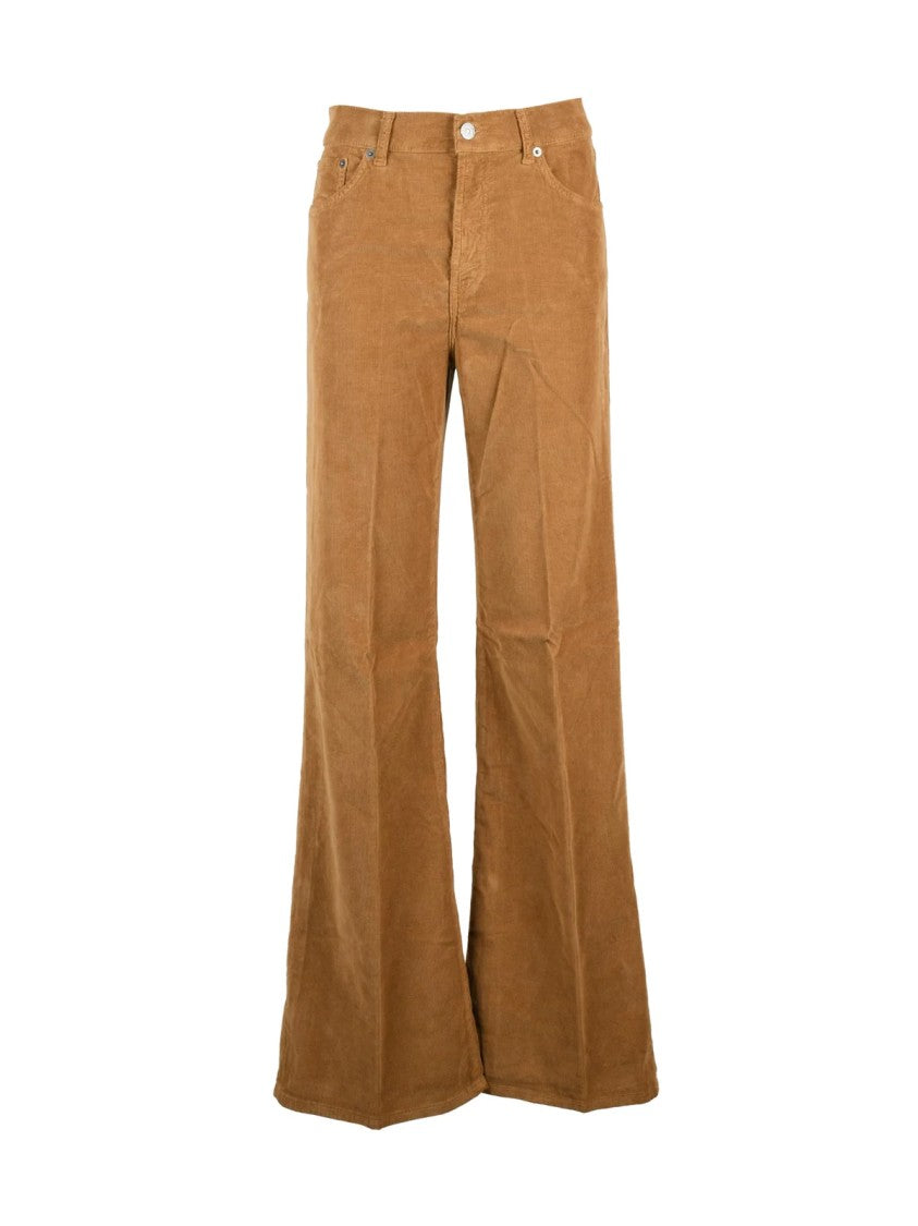 Dondup Biscuit Amber Wide-Leg Corduroy Trousers