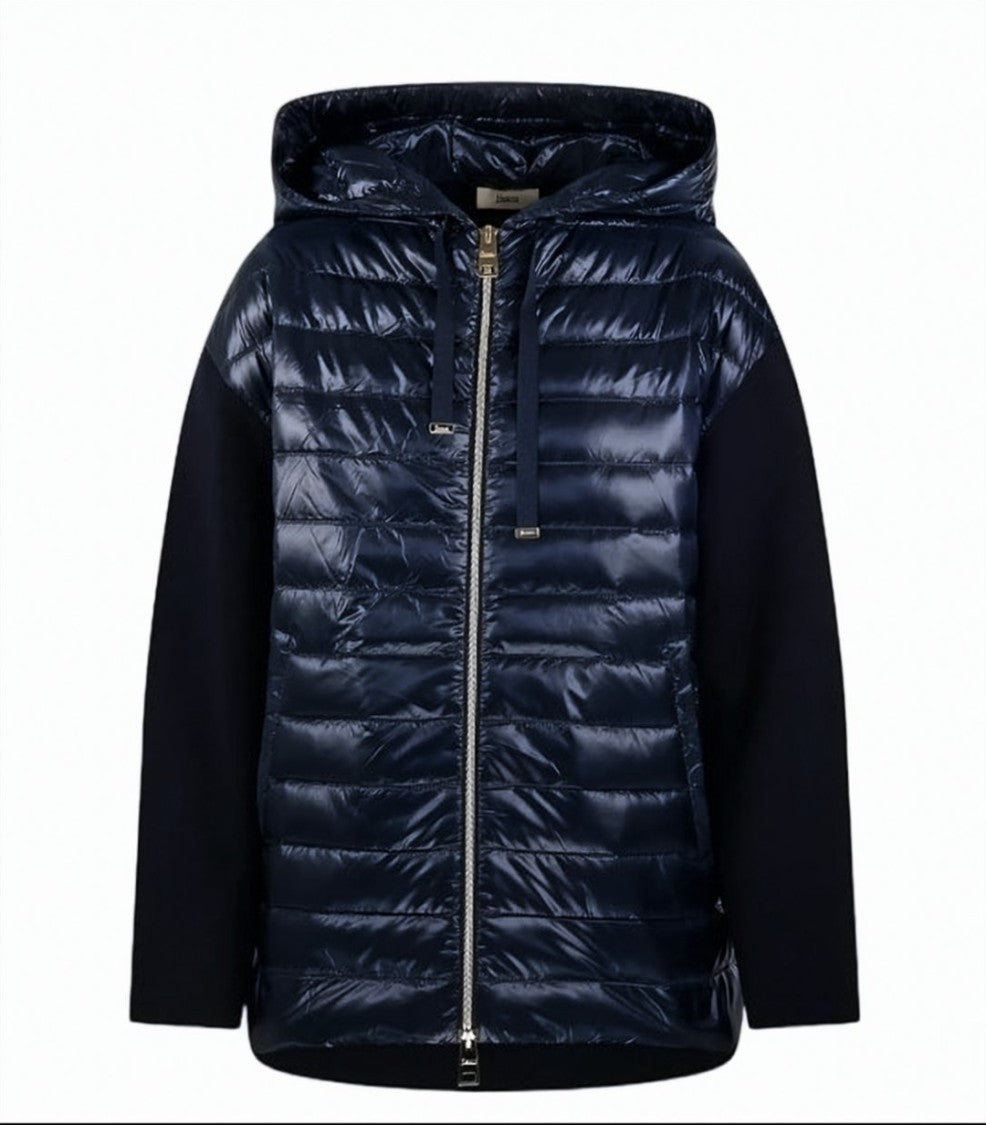Herno Quilted Cotton Nylon Hooded Down Jacket