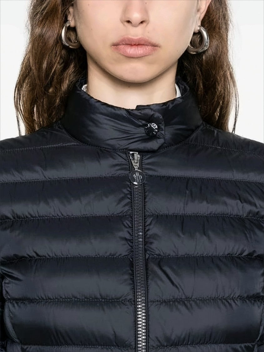 Moncler Fitted Down Coat With High Collar