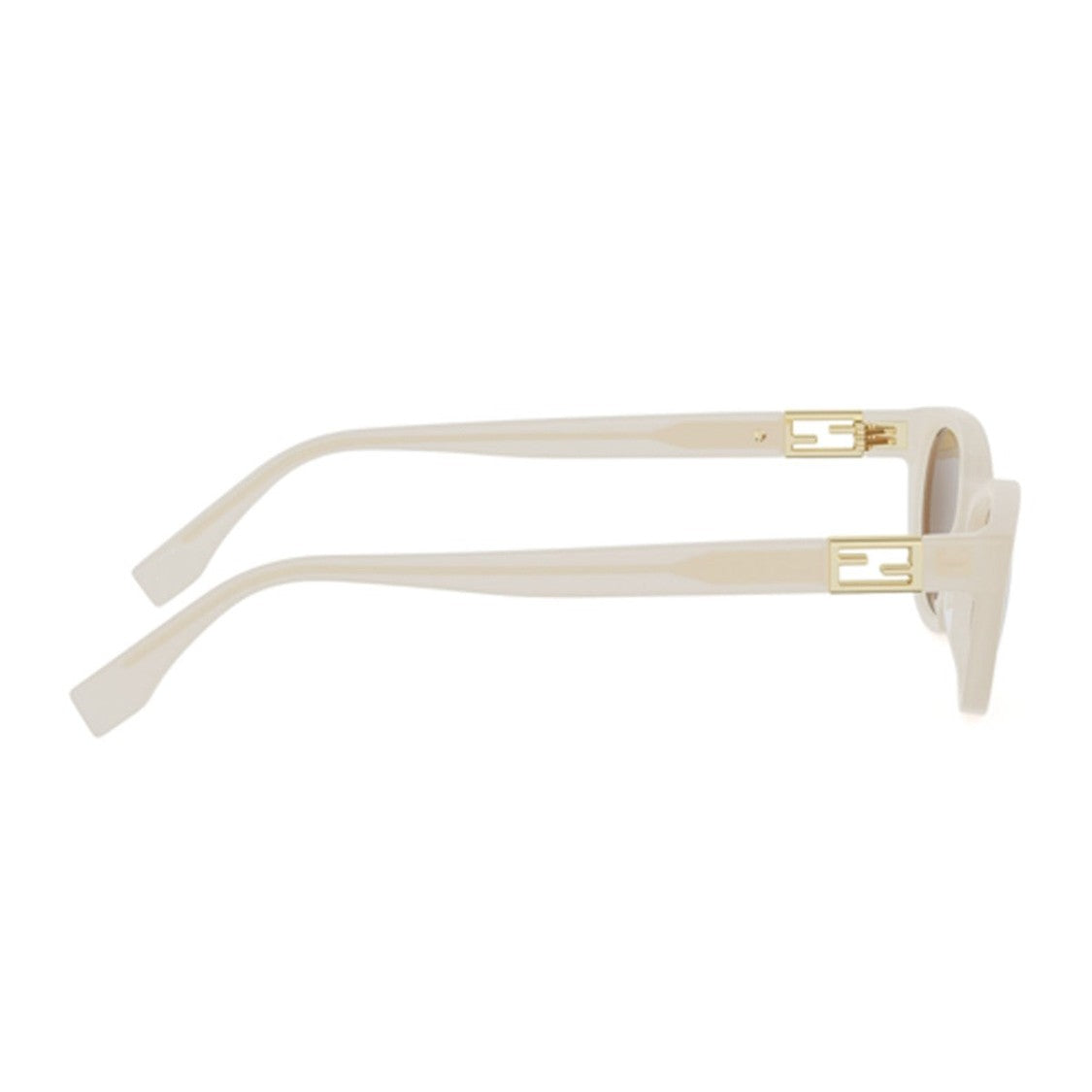 Fendi White Tube Acetate Sunglasses