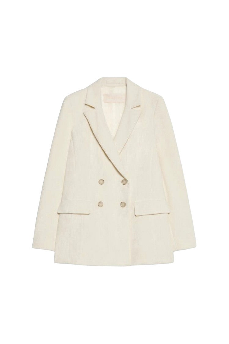 I Blues Ivory Double-Breasted Coat