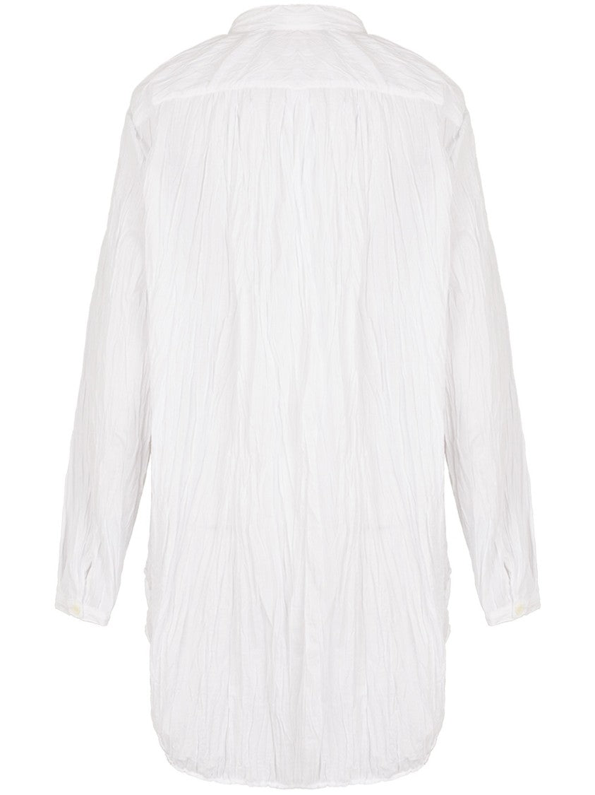 Seafarer White Liona Crinkled Long-Sleeved Blouse