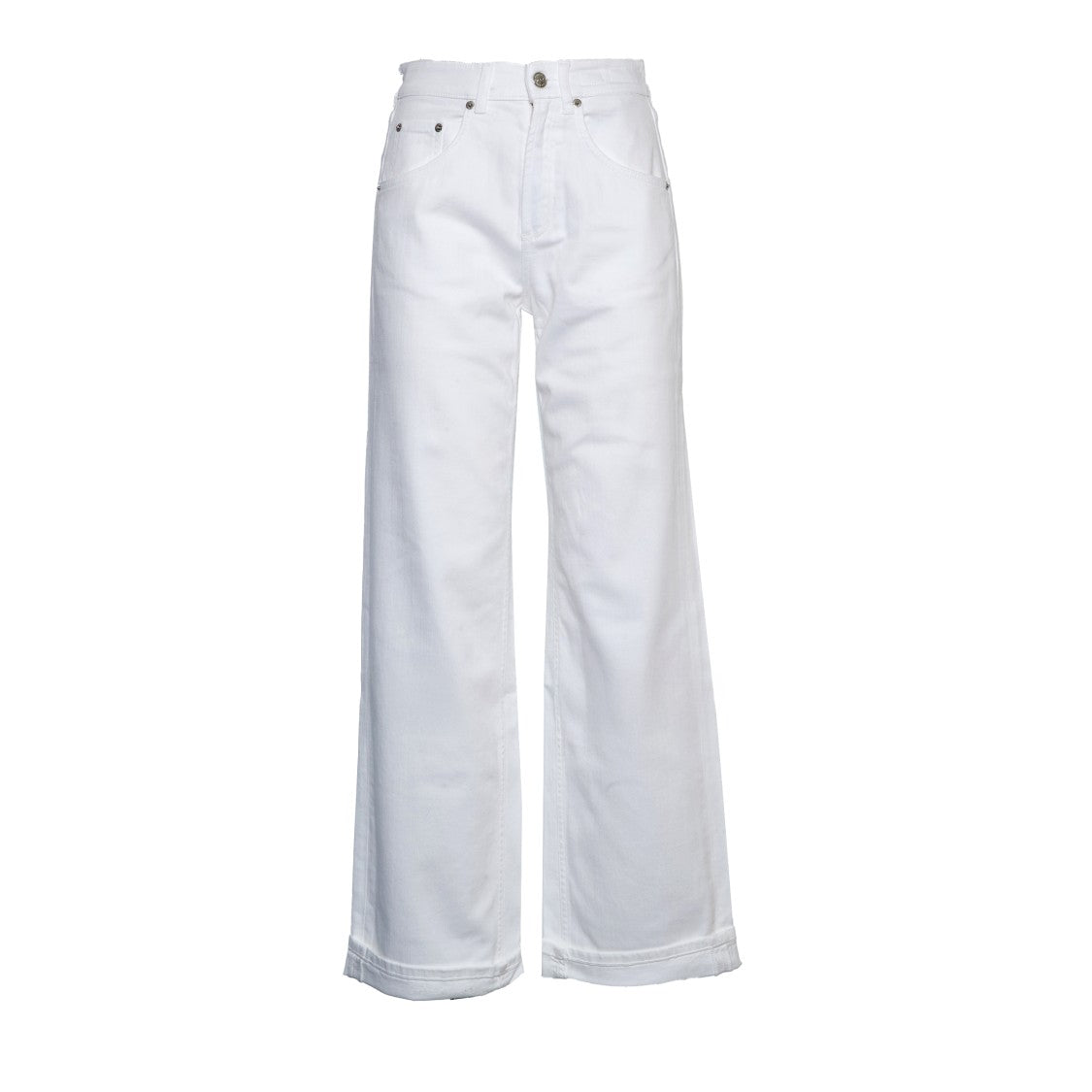 Department Five White Wide-Leg Jeans With Custom Button Closure