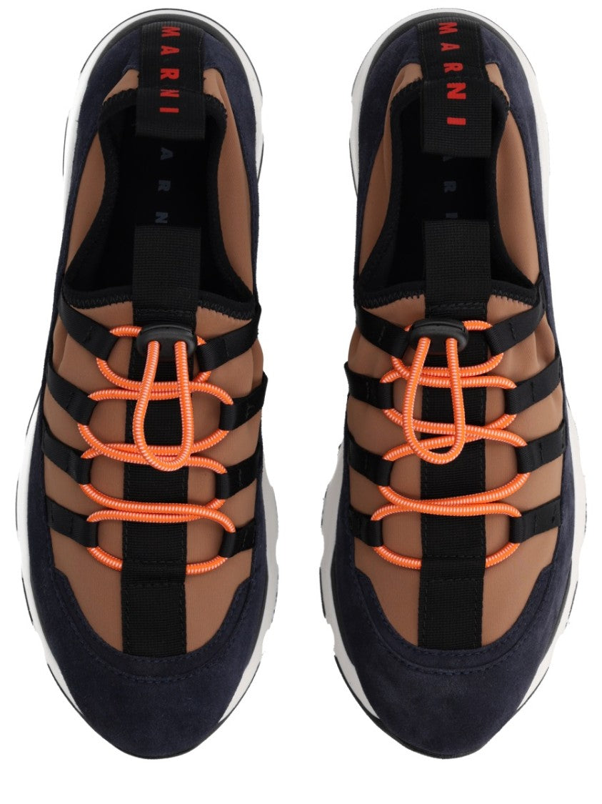 Marni Running Suede Overlays Segmented Sneakers