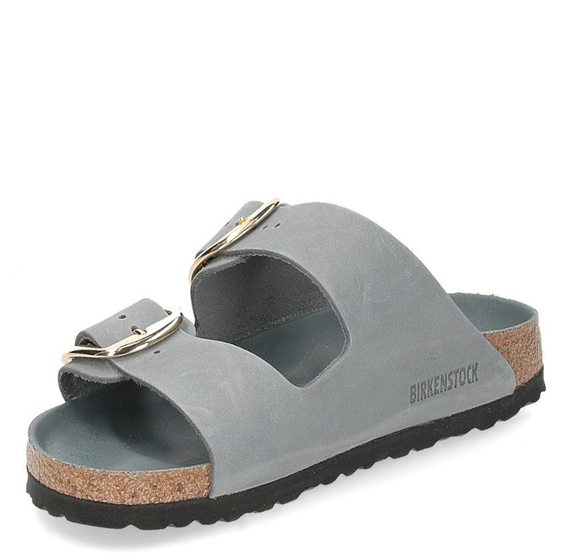 Birkenstock Gray Arizona Seamless Leather Sandals