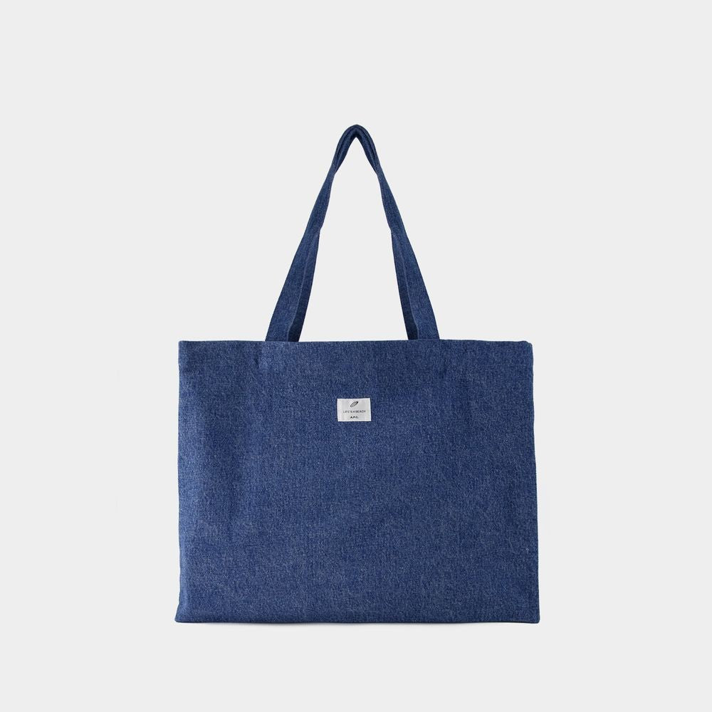 A.P.C. Diane Shopper Bag - Cotton - Blue Denim