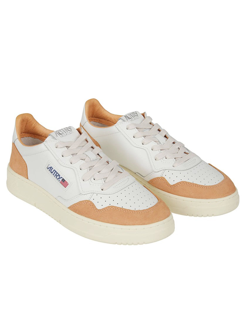 Autry Medalist Low Suede Overlays Leather Sneakers