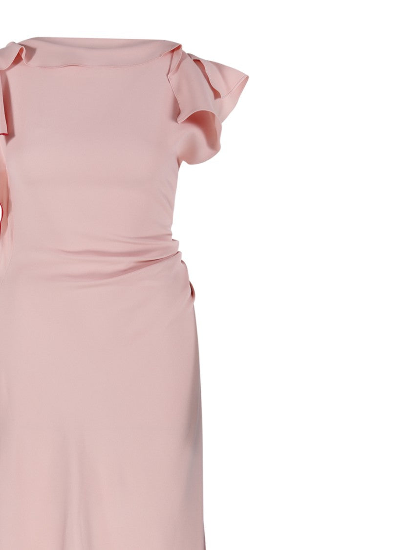 Victoria Beckham Drape Sleeve Midi Dress