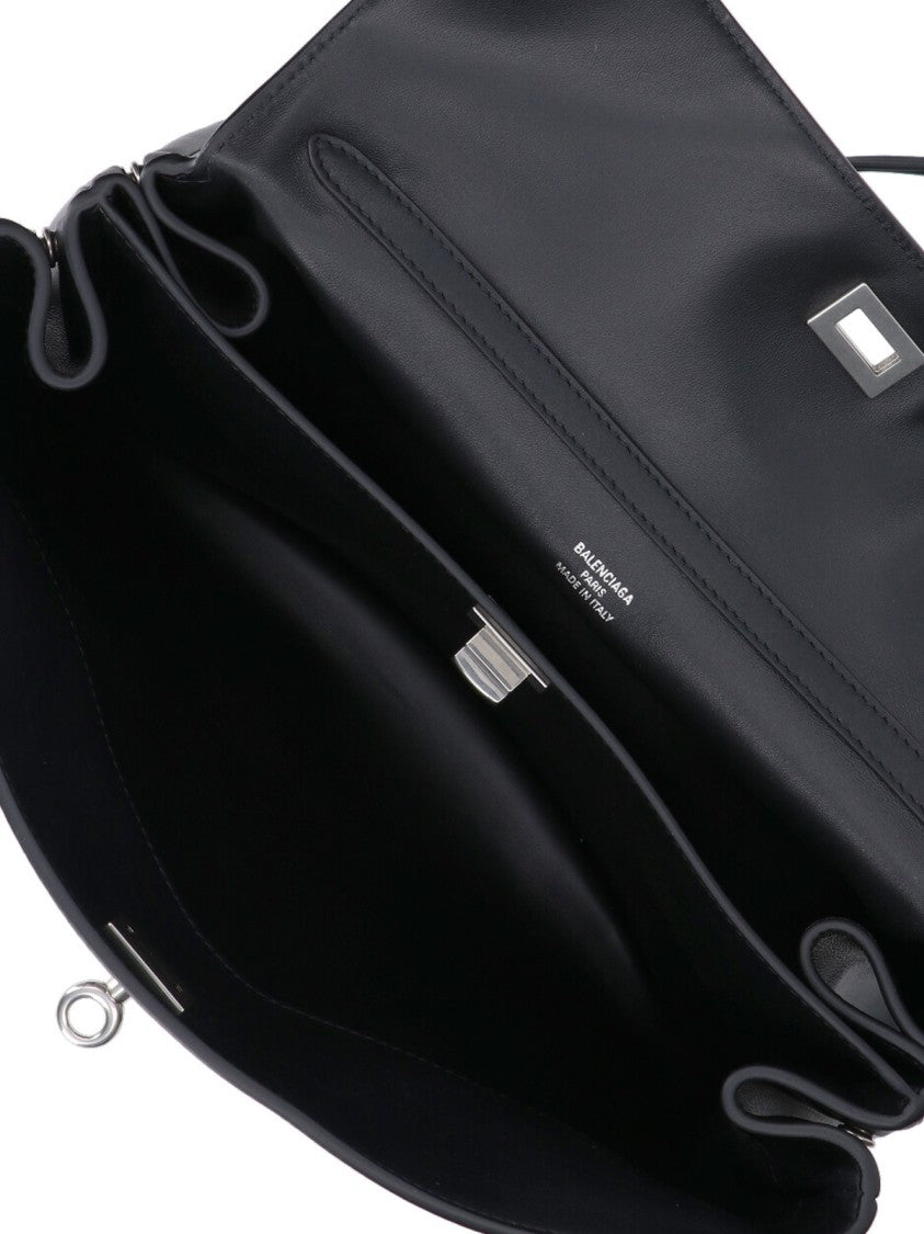 Balenciaga Medium Black Calf Leather Rodeo Bag