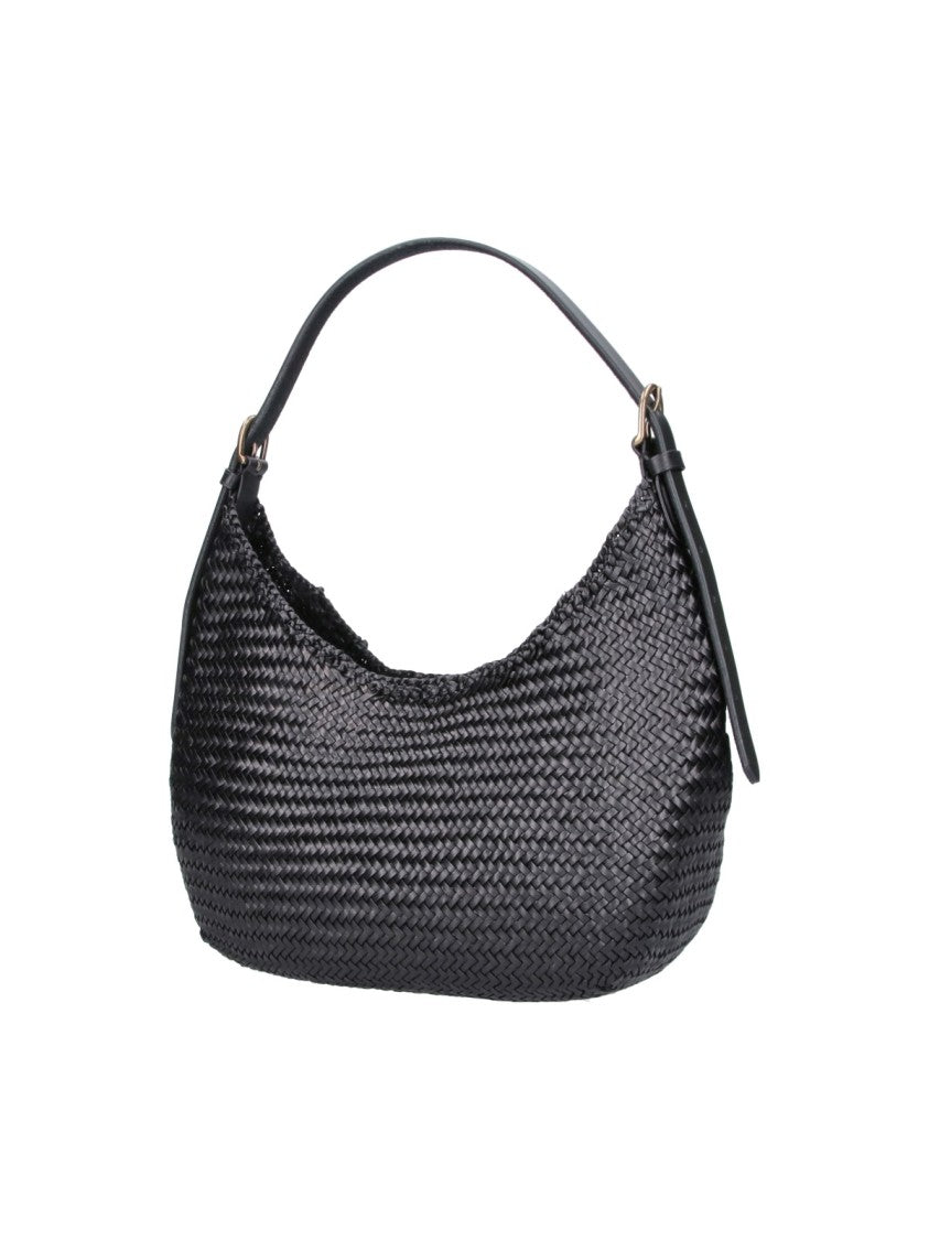 Dragon Diffusion Black Luna Mezza Leather Shoulder Bag