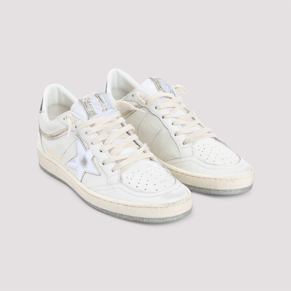 Golden Goose Optic White Goat Leather Ballstar Sneakers