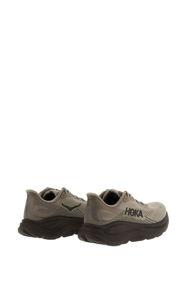 Hoka Grey Clifton 11 Mesh Road Running Sneakers