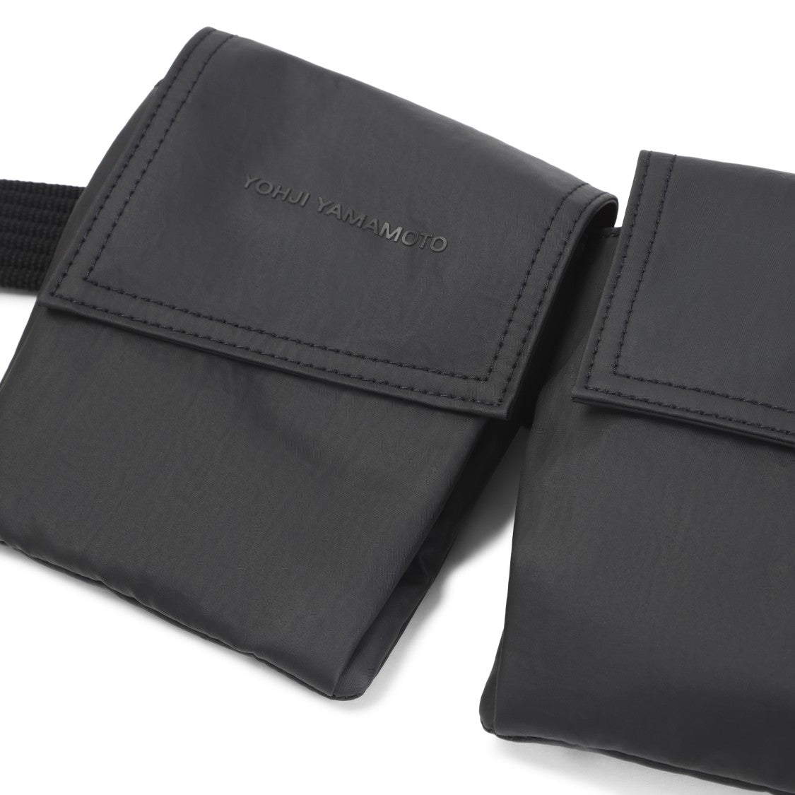 Y-3 Rectangular Black Belt Bag With Embossed Closure