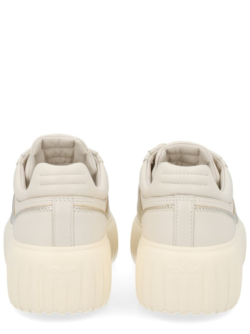 Hogan Low-Top Sneakers With Metallic 'H' Stripe And Padded Collar