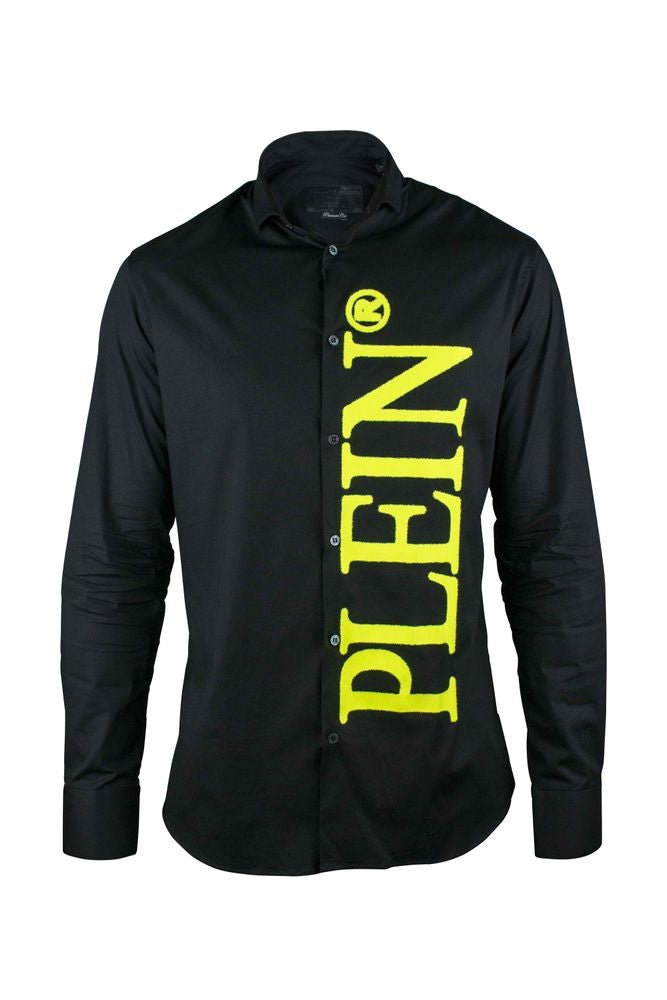 Philipp Plein Tailored Black Cotton Shirt