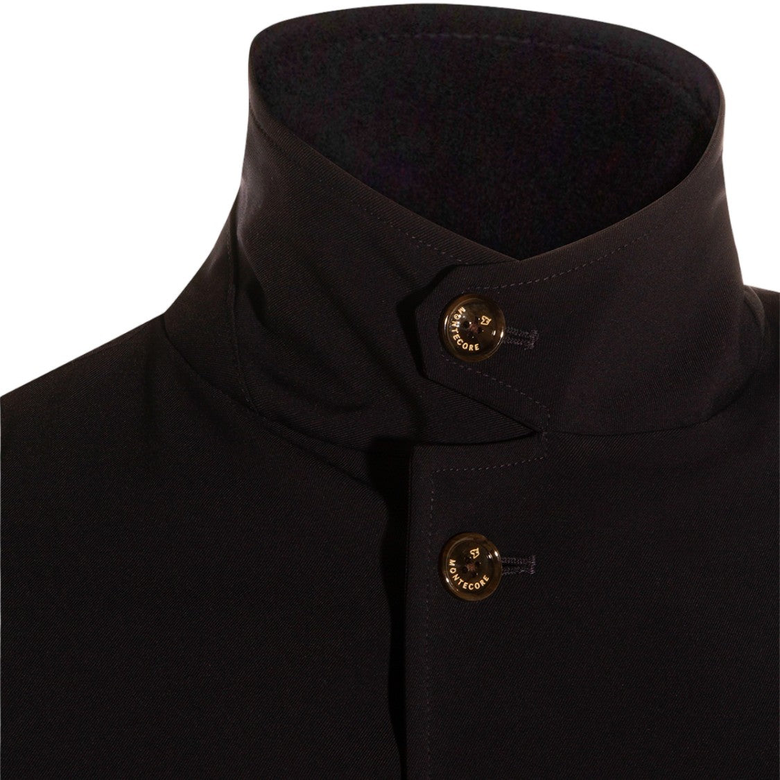 Montecore Tailored Black Jacket With High Stand Collar