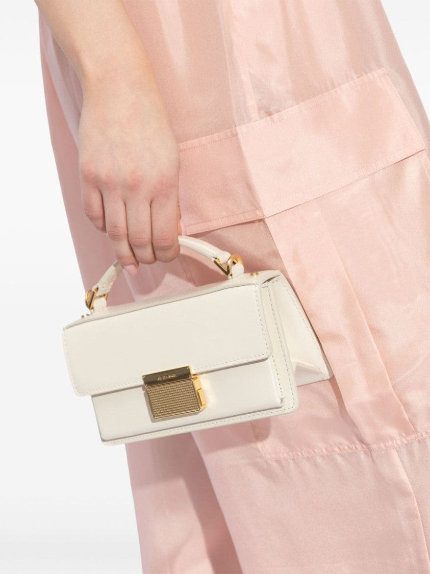 Golden Goose Structured Handbag With Gold-Tone Clasp And Detachable Strap