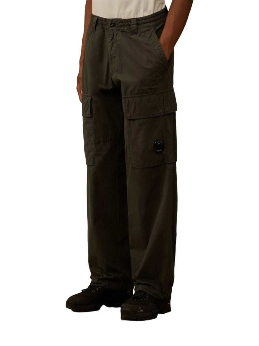 C.P. Company Black Cotton Cargo Loose Sweatpants