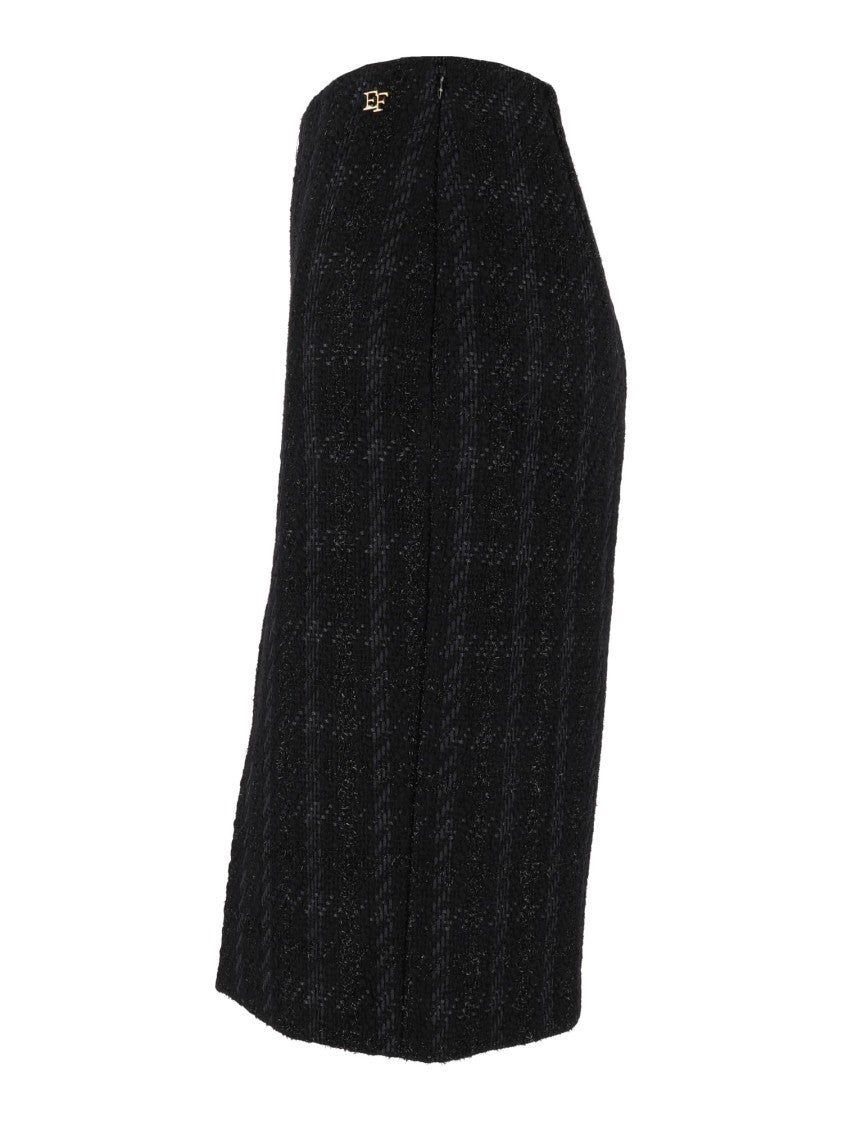 Elisabetta Franchi Front Slit Tailored Midi Skirt