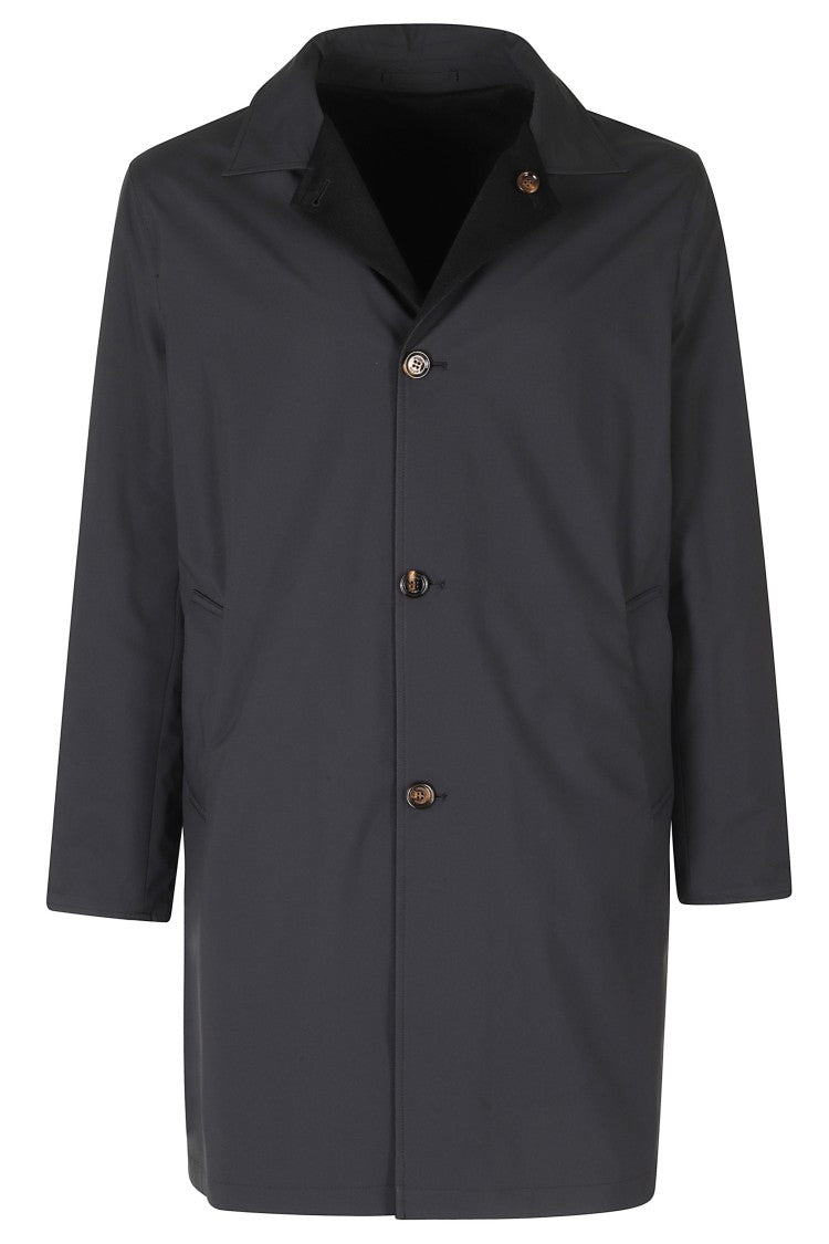 Kired Black Double Cash Reversible Cashmere-Blend Parka
