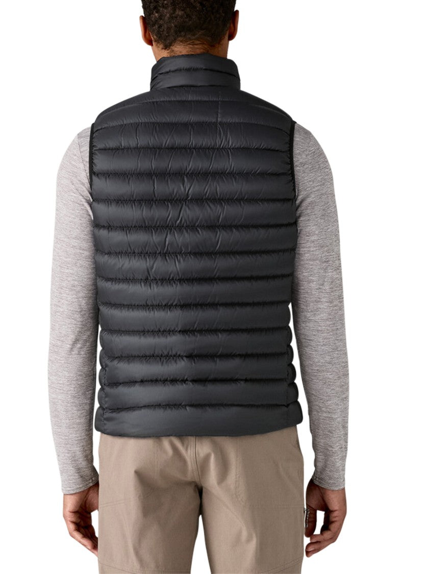 Patagonia Quilted Sleeveless Down Vest With High Collar