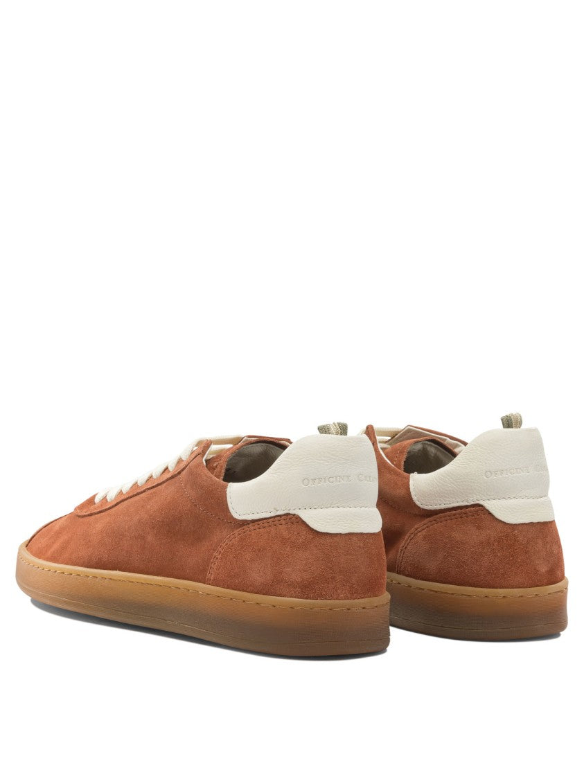 Officine Creative Slip-On Sneakers With Suede Upper And Contrasting Sole