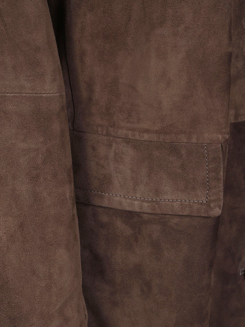 Max Mara Mid-Length Brown Suede Coat