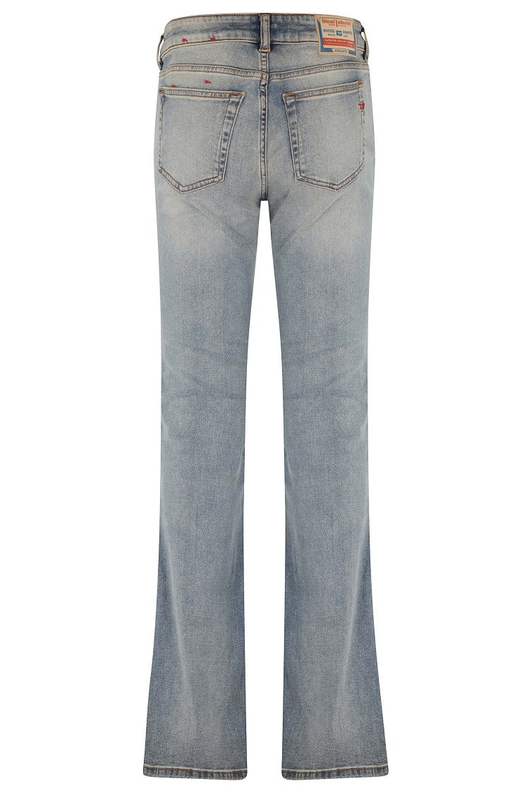 Diesel Blue Denim 1969 D Ebbey Five-Pocket Flared Cotton Jeans