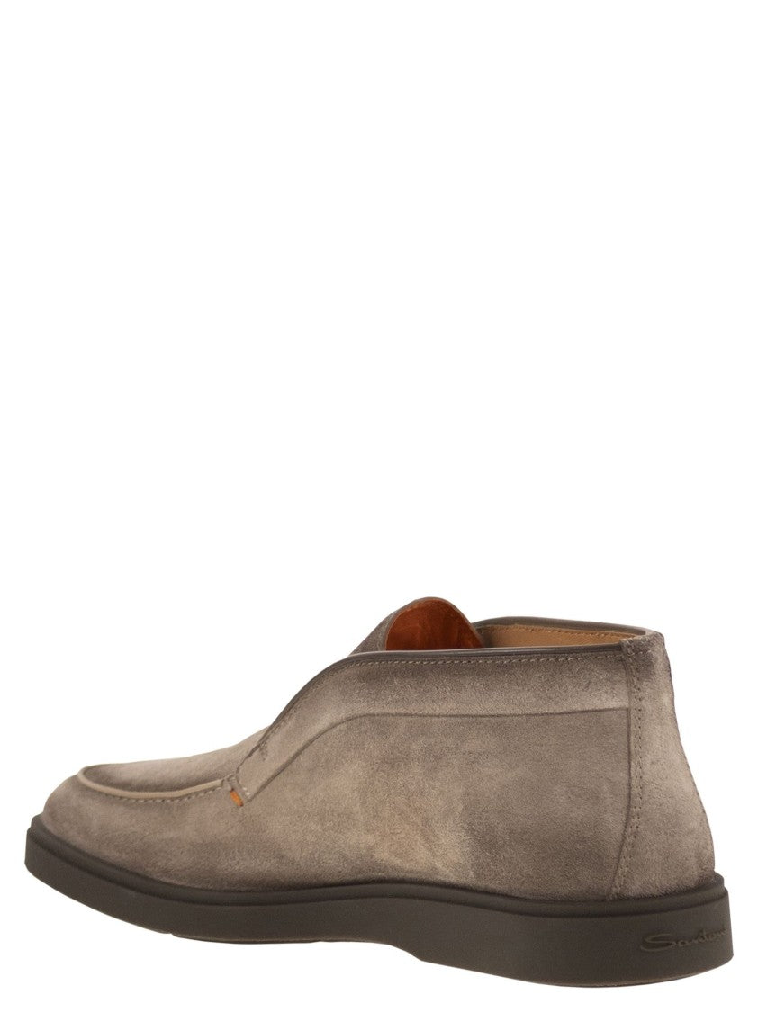 Santoni Suede Leather Desert Boot