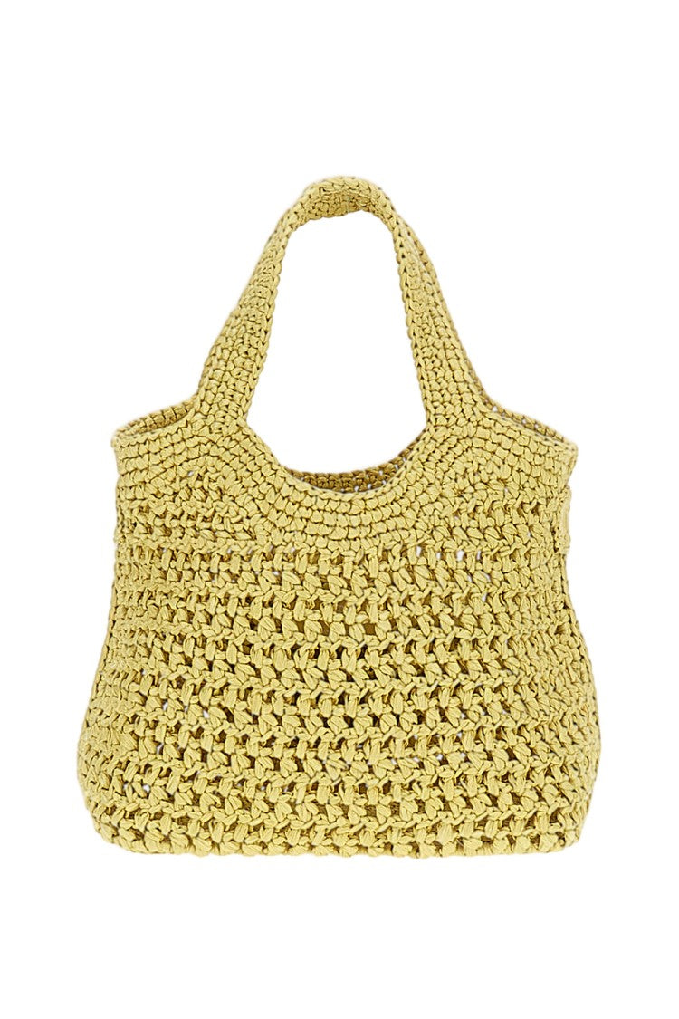 Tod's Yellow Ebl Mini Raffia Bag