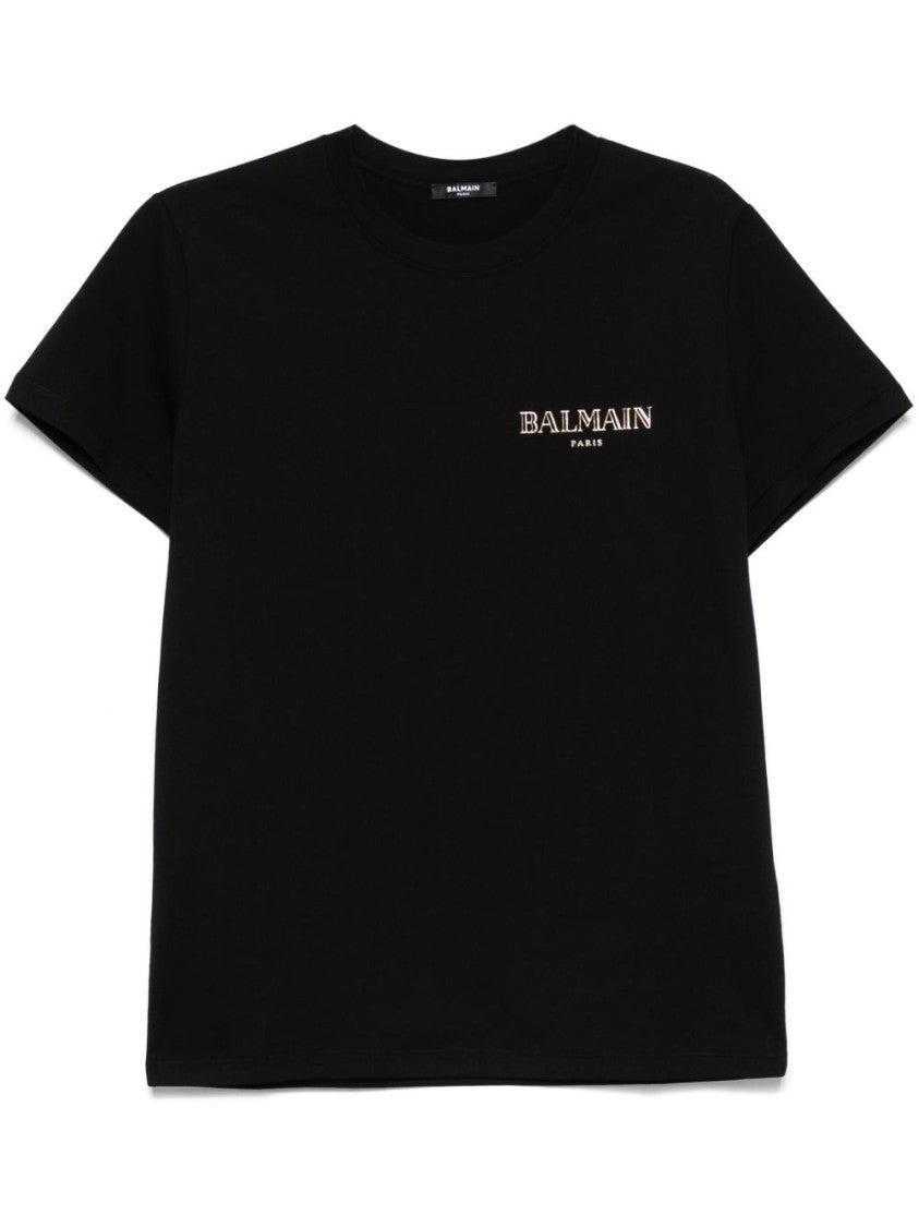 Balmain Black Cotton Classic Crewneck T-Shirt