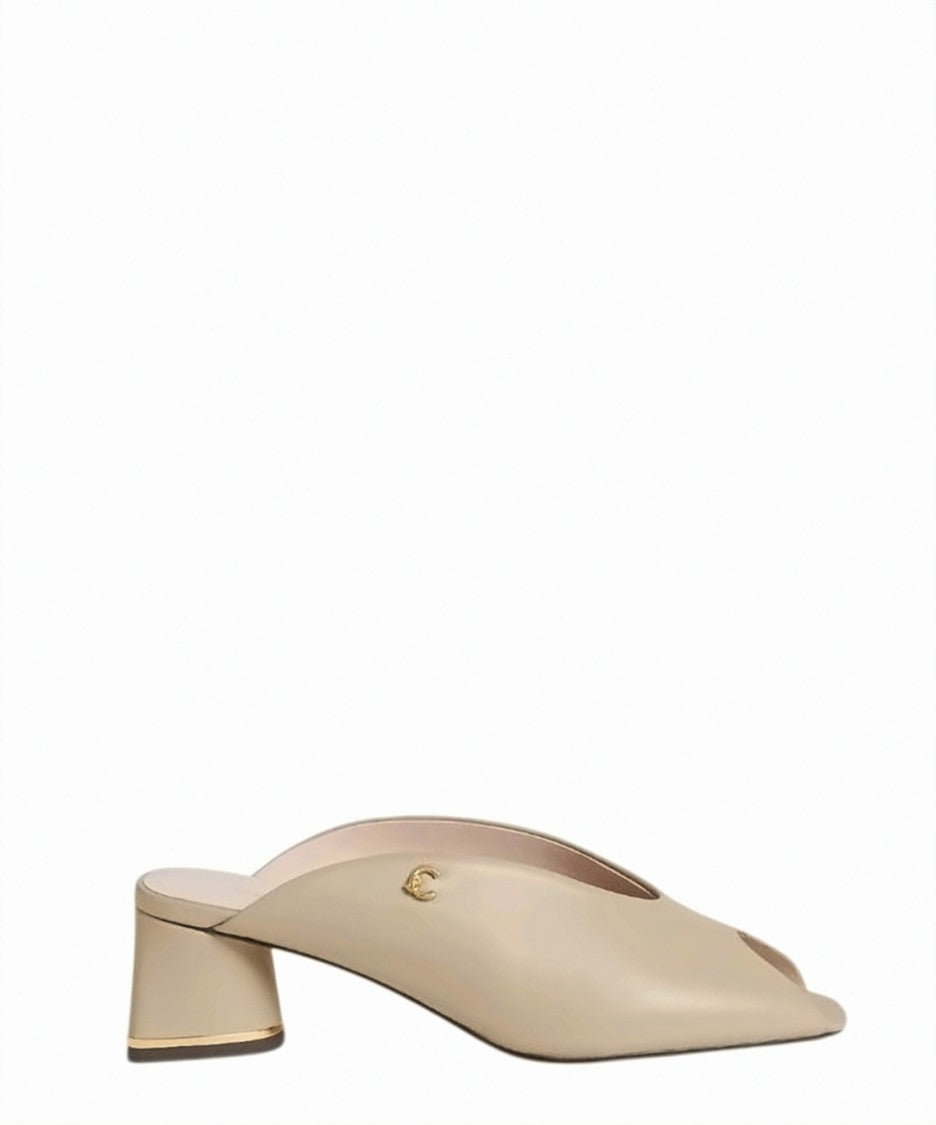 Coccinelle Everyday Smo Leather Chunky Heel Sandals