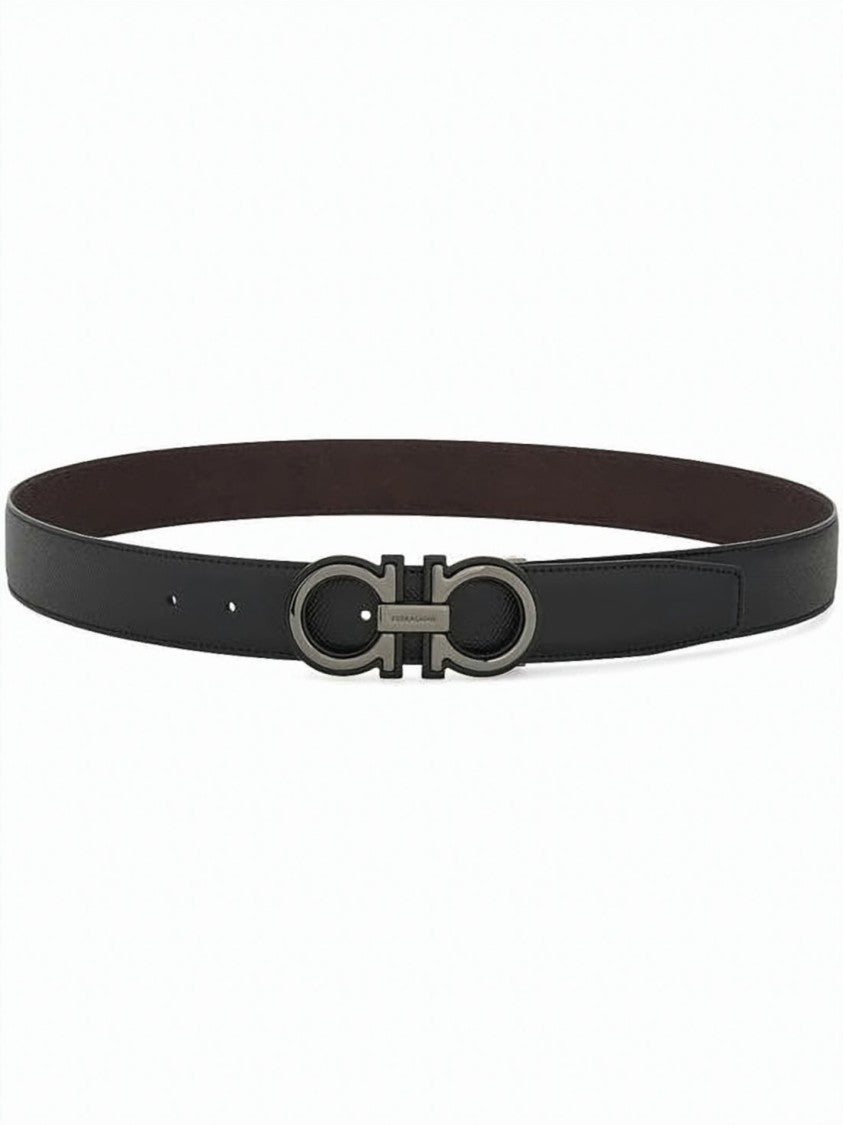 Salvatore Ferragamo Reversible Calf Leather Belt