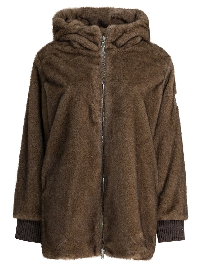 Tatras Short Faux Fur Jacket With Hood