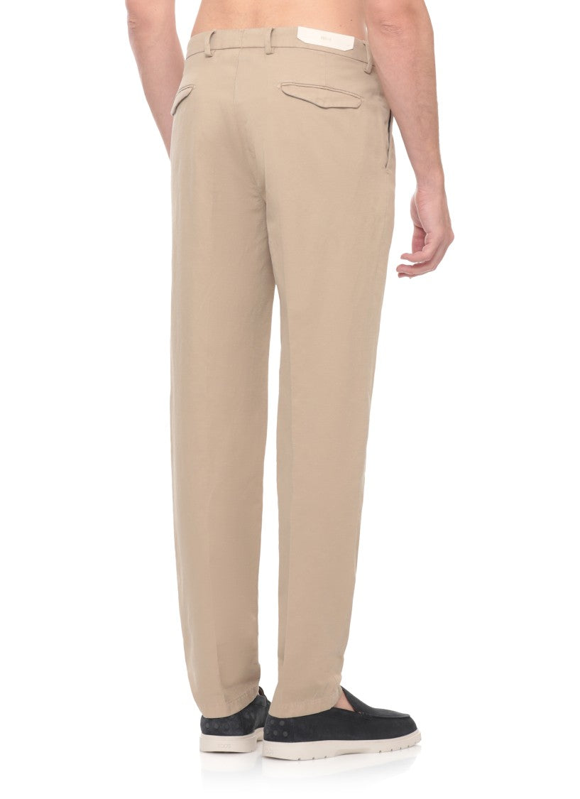 Briglia 1949 Beige Bg21 Cotton Straight-Leg Pants