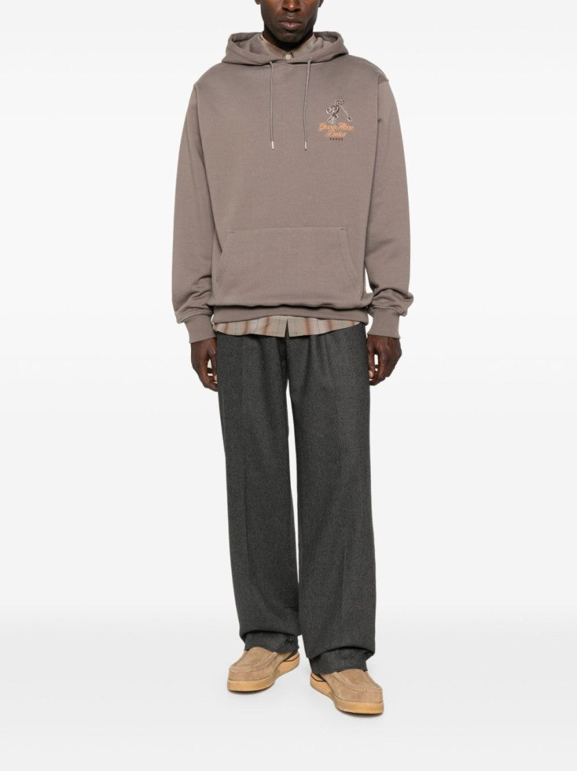 Drôle De Monsieur Relaxed-Fit Flannel Trousers With Elasticated Waistband