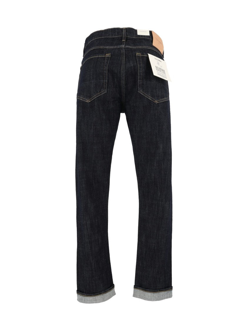 Tela Genova Cosmy Retro Rinse Blue Straight-Leg Jeans