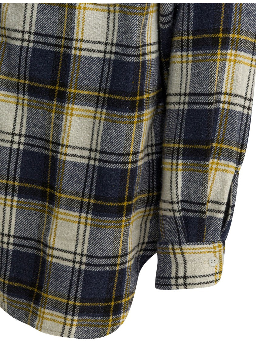 Beams Plus Plaid Cotton-Polyester Blend Casual Shirt
