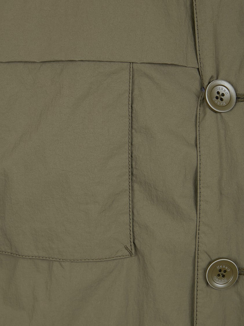 Herno High-Density Nylon Field Jacket With Packable Hood