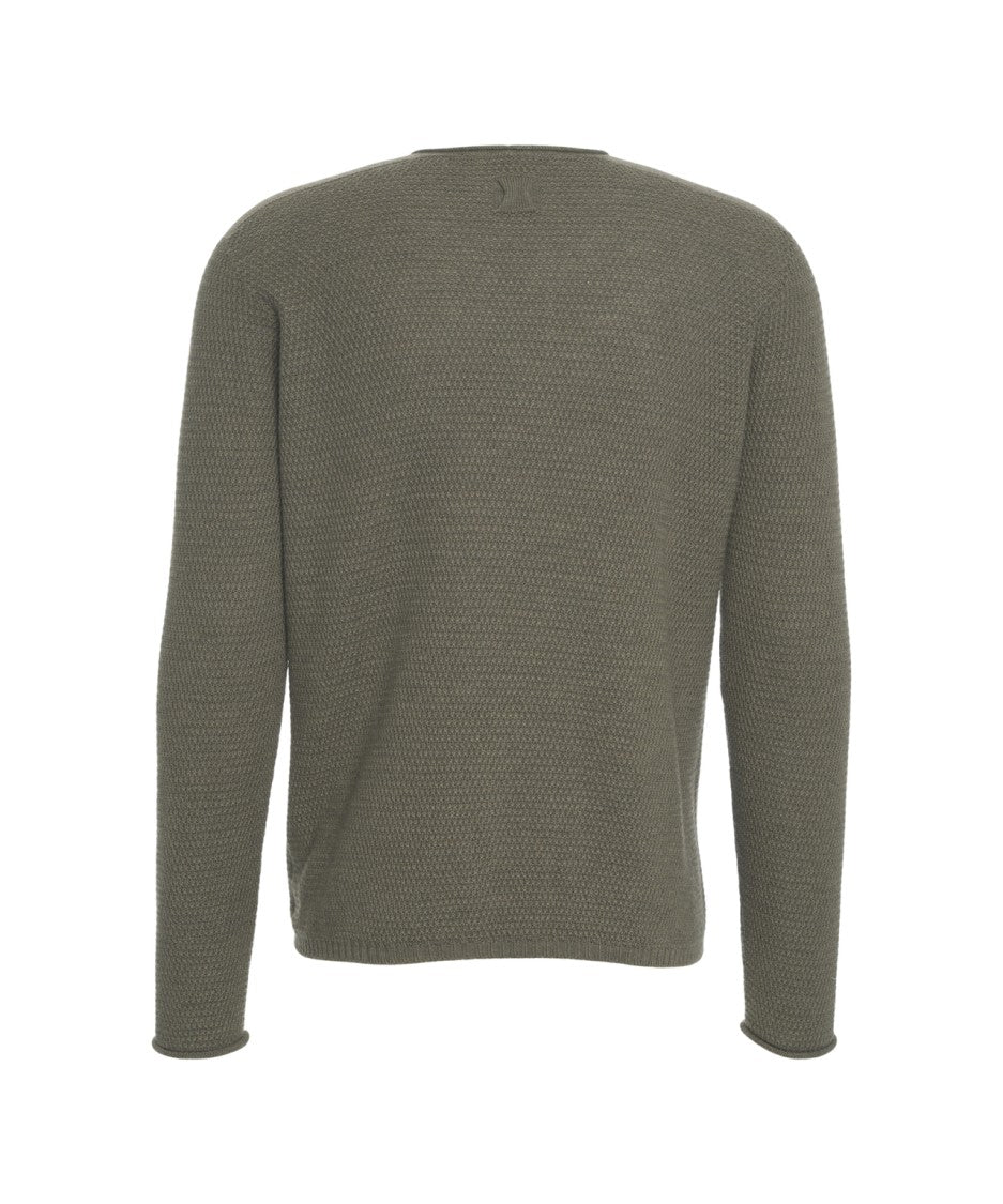 Hannes Roether Structured Knit Virgin Wool Sweater