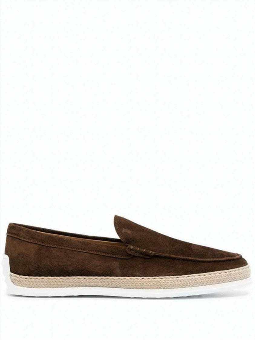 Tod's Slip-On Suede Espadrilles With Textured Midsole Detail