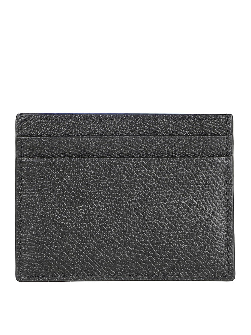 Valentino Garavani Textured Leather Wallet With Gold-Tone Logo Emblem
