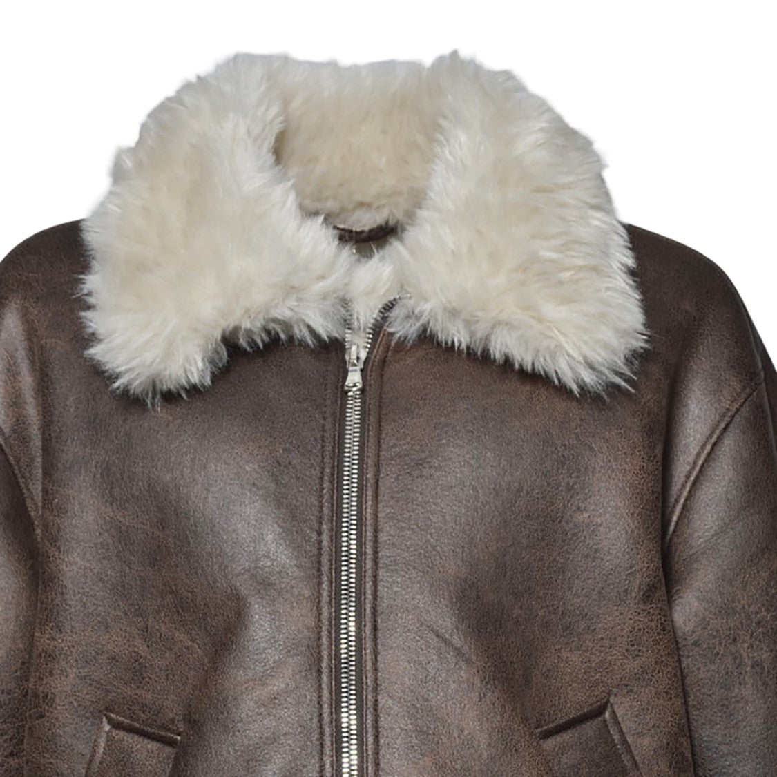 Séfr Short Single-Breasted Shearling Jacket