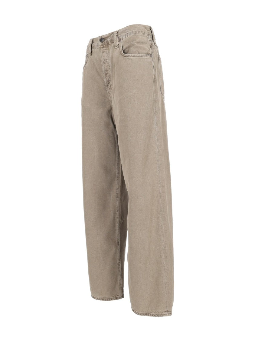 Agolde Low-Rise Wide-Leg Jeans With Classic Five-Pocket Styling